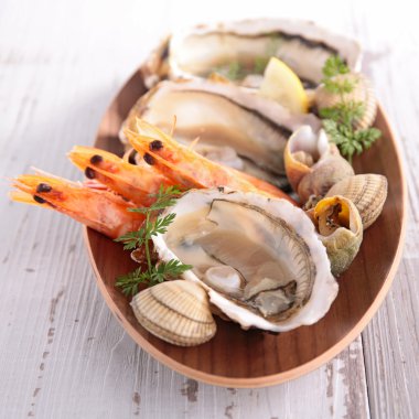 Plaka seçimde deniz ürünleri