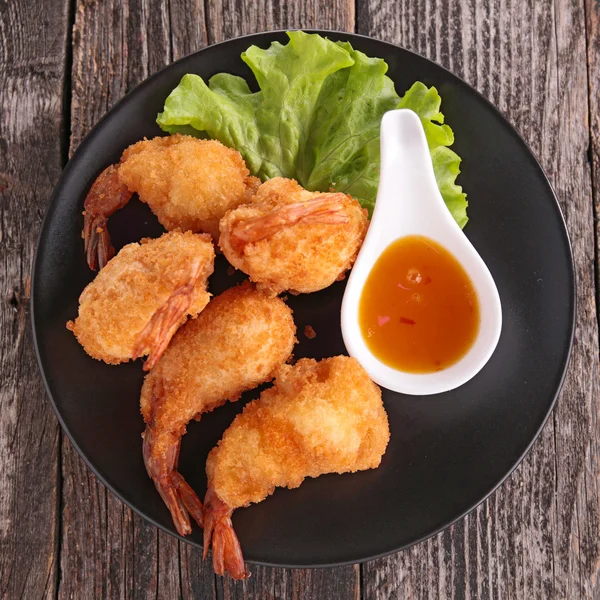 Fried shrimps — Stock Photo, Image