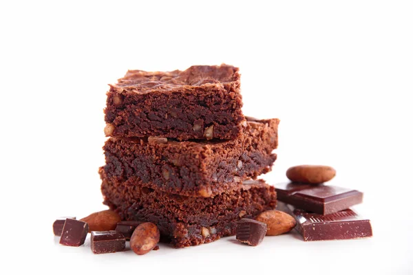 Schokoladenbrownie-Kuchen — Stockfoto