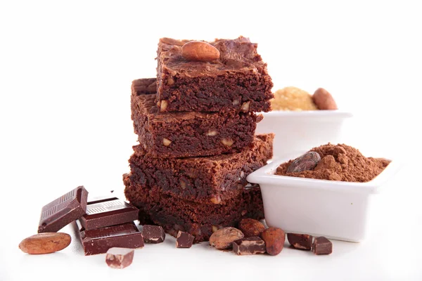 Pastel de chocolate Brownie —  Fotos de Stock