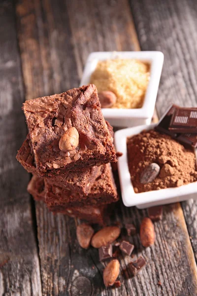 Schokoladenbrownie-Kuchen — Stockfoto