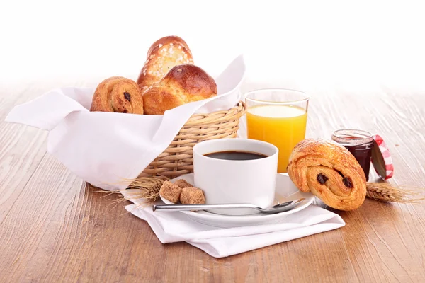 Tazza di caffè e pasticcini — Foto Stock