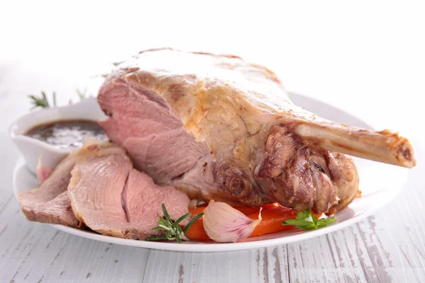 Roast lamb leg — Stock Photo, Image