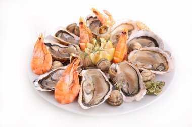 Deniz ürünleri plaka üzerinde Görünümü Kapat