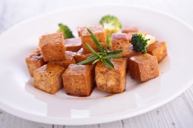 Soya soslu Kızarmış tofu
