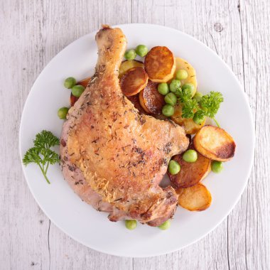 Kızarmış ördek bacak