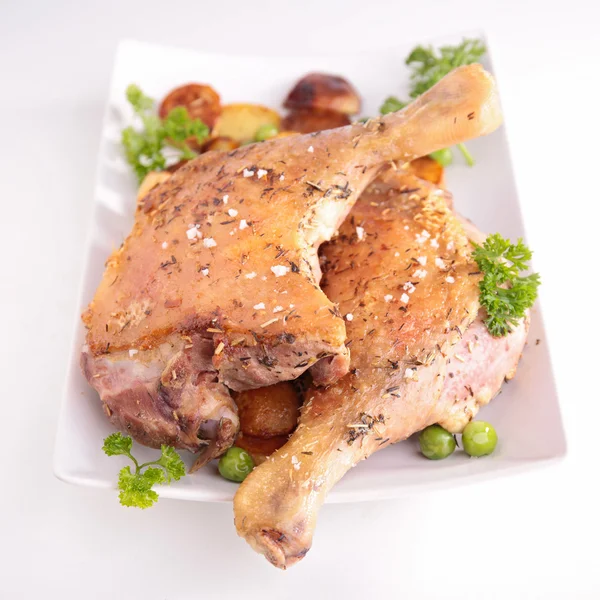 Grilled duck leg — Stock Photo, Image