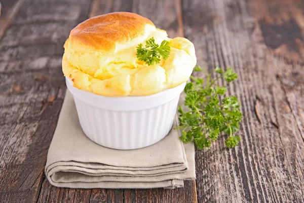 Cheese souffle in plate — Stock Photo, Image