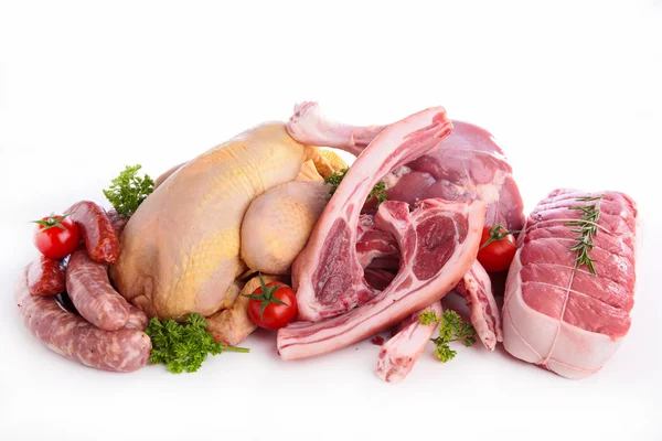 Assorted raw meats Stock Picture