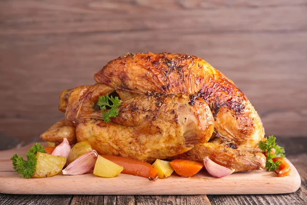 Roasted chicken close up — Stock Photo, Image