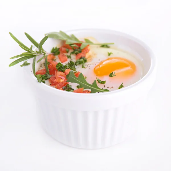 Запечена яйце — стокове фото