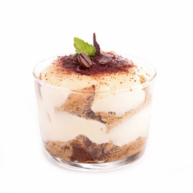 beyaz izole tiramisu
