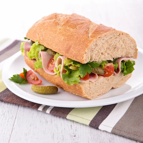 Grote verse sandwich — Stockfoto