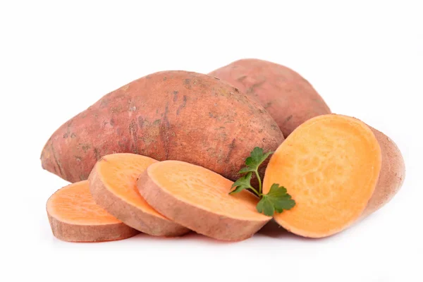 Rebanada de batata y enteras — Foto de Stock