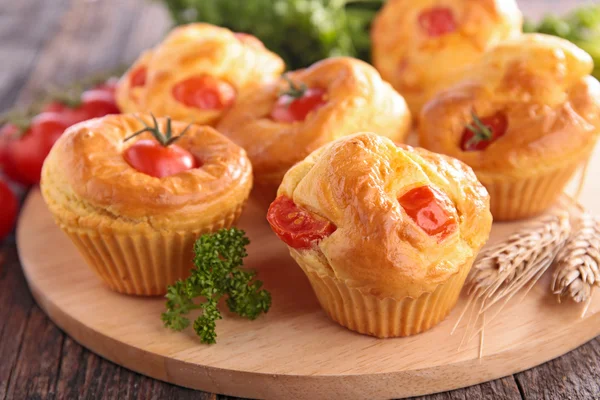 Ντομάτα muffins κλείνω πάνω θέα — Φωτογραφία Αρχείου