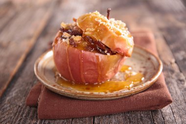 Pişmiş elma yakın çekim