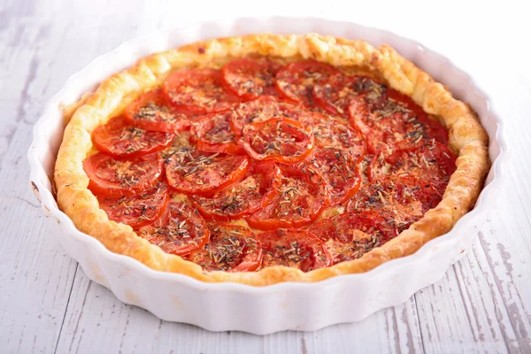 Tomaat tart close-up — Stockfoto