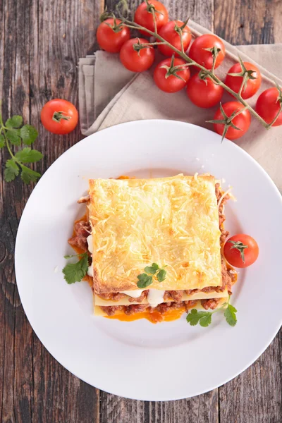 Leckere Lasagne aus nächster Nähe — Stockfoto