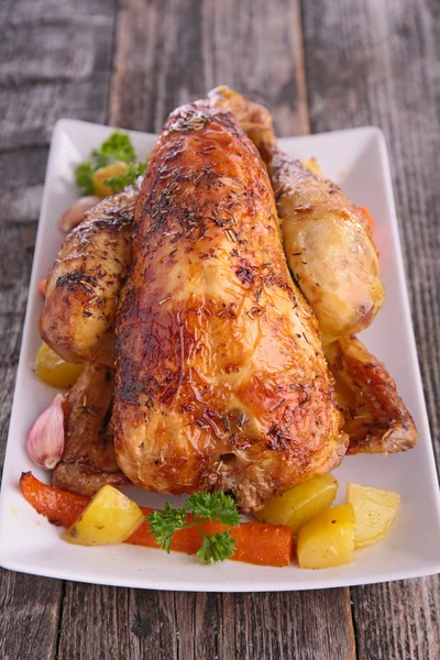 Roasted chicken close up — Stock Photo, Image