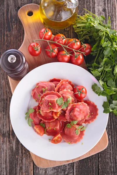 Pasta and parsley — Stock Photo, Image