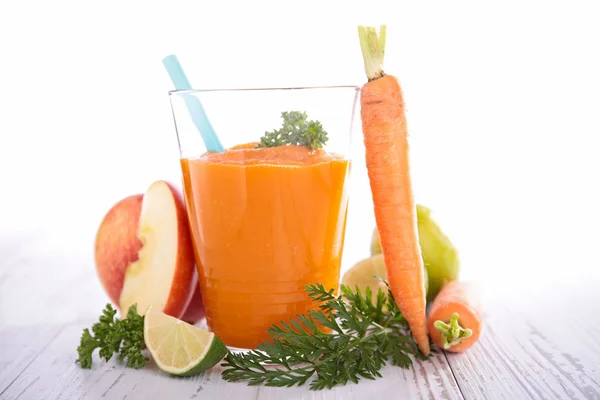 Carrot juice in glass — Stock Photo, Image