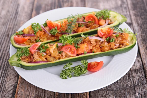 Baked zucchini on plate — Stock Photo, Image