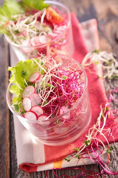 Salada de legumes de perto — Fotografia de Stock