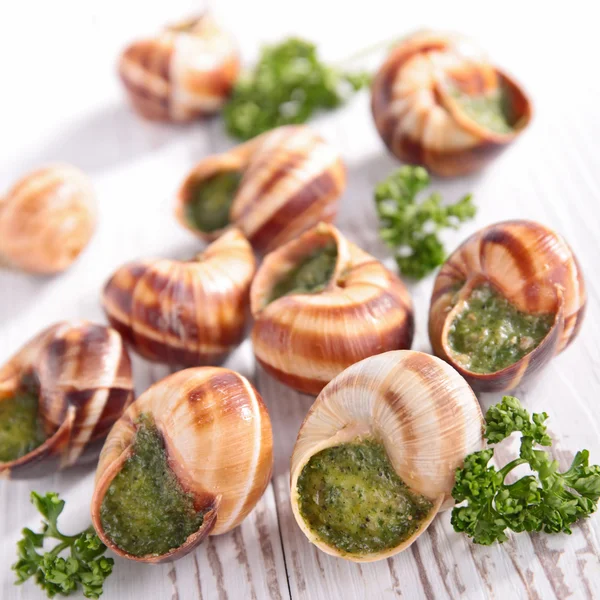 Französische gastronomie, escargot — Stockfoto