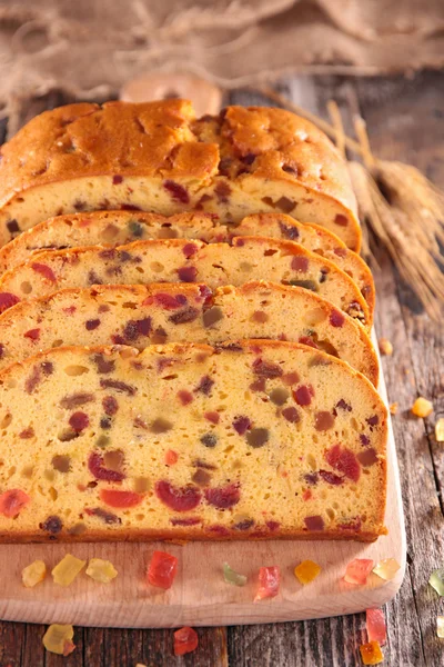 Bolo de frutas perto — Fotografia de Stock