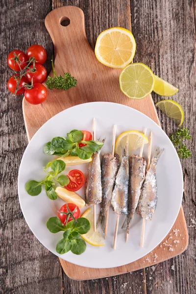 Gegrilde sardines close-up — Stockfoto