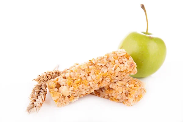 Granola bar with apple — Stock Photo, Image