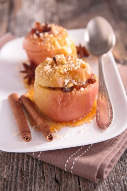 Pişmiş elma yakın çekim