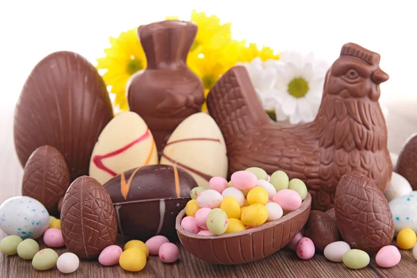 Easter chocolate eggs — Stock Photo, Image