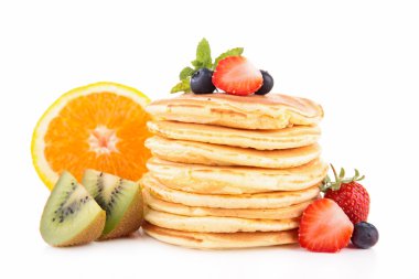 Çilek ve nane ile Puncake