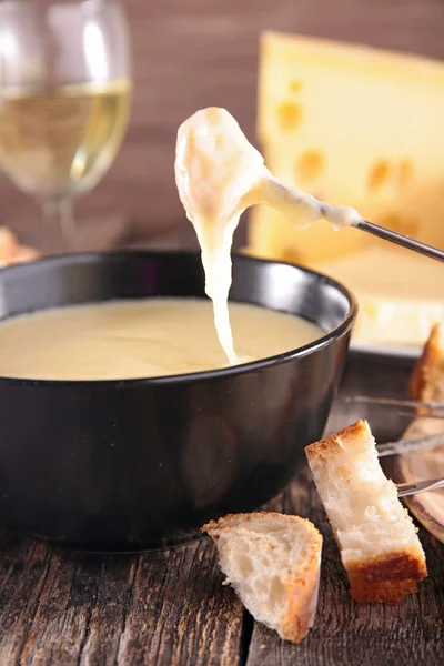 Tasty cheese fondue — Stock Photo, Image