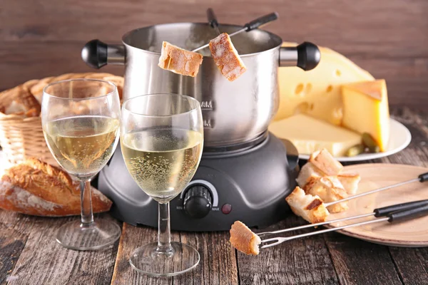 Fonduta di formaggio e vino — Foto Stock