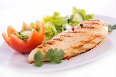 tavuk göğsü ve salata