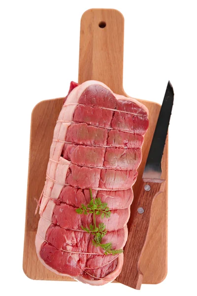 Nyers marhahús szelet felülnézet — Stock Fotó