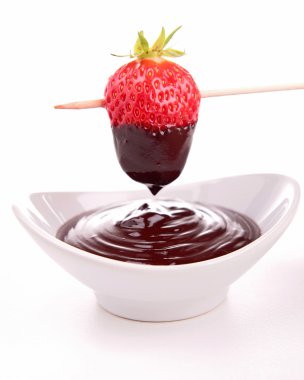 Çilek ve çikolata kapat