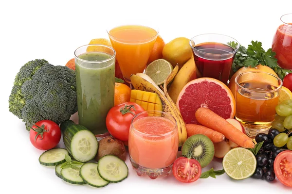 Fruit and vegetable drinks — Stock Photo, Image