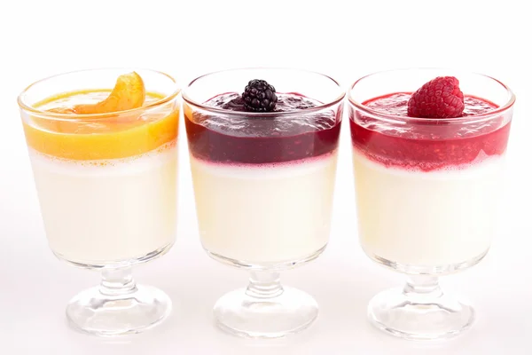 Panna cotta saveur différente — Photo