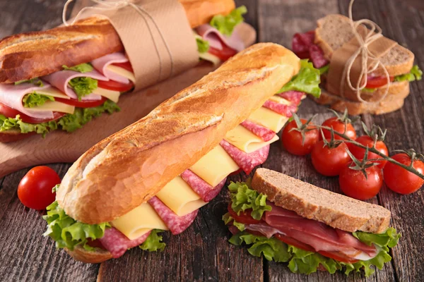 Lekkere Sandwich met ham — Stockfoto