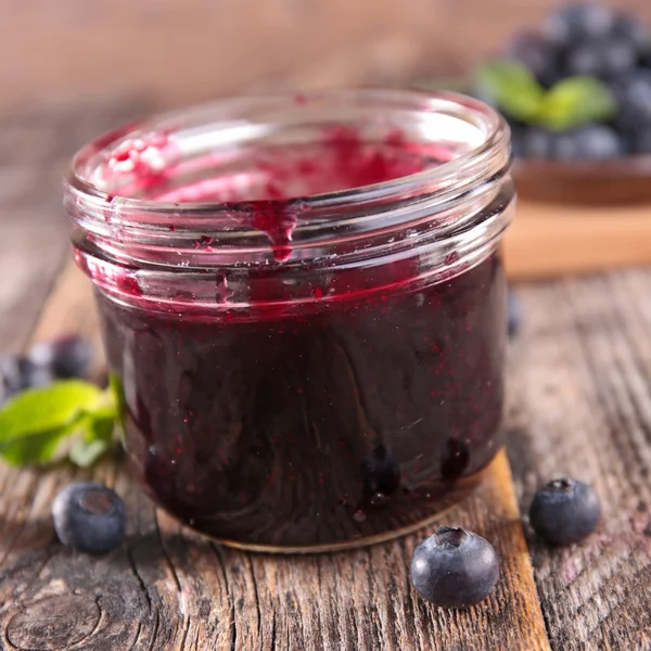 Close up of blueberry jam — Stock Photo, Image