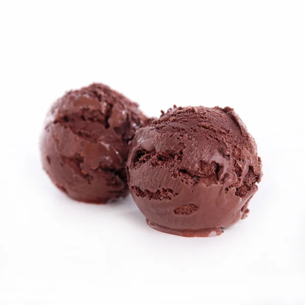 Palle di gelato al cioccolato — Foto Stock