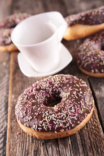 Donuts de chocolate saborosos — Fotografia de Stock