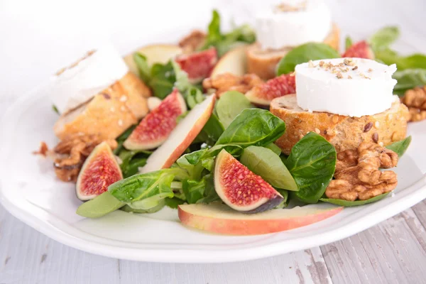 Fresh salad with vitamins in plate — Stock Photo, Image