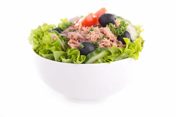 Verse salade met vitaminen in kom — Stockfoto