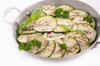 Lezzetli kabak ve otlar