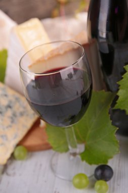 Kırmızı şarap ve üzüm.