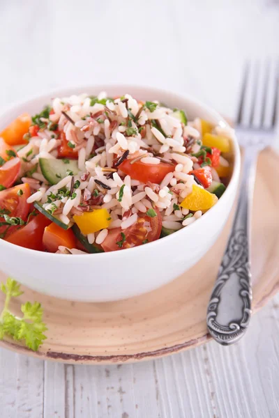 Rice salad with vegetables — Stock Photo, Image